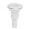SolUptanisu Thru Hull Fitting Compatible with Boats, 3/4 inch Plastic Marine Thru Hull Fittings Through Hull Connection Boat Drain Outlet Plug Compatible with Hose White view 3