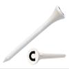 Clip Wipes Golf Tees  2  (100/Pack)  Custom TEECUP Imprint - Personalized Monogram Initial Letters (A-Z) (WHT-BLK-C) view 1