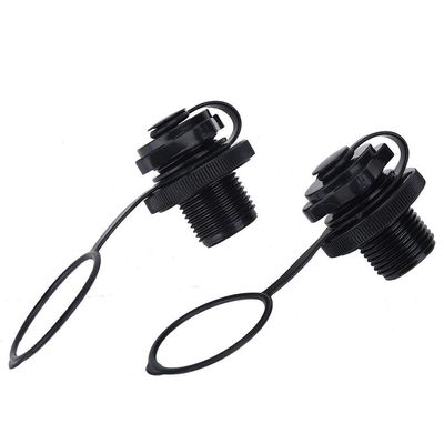 Air Valve Screw, 2pcs Black Universal Air Plugs Valve Replacement for Inflatable Boat Kayak Airbed Raft Pool Boat