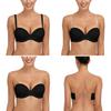 Women's Strapless Backless Clear Back Straps Full Figure Coverage Minimizer Convertible Bras for Wedding Plus Size Black,38G view 1