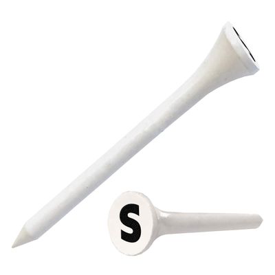 Clip Wipes Golf Tees 2 (100/Pack) Custom TEECUP Imprint - Personalized Monogram Initial Letters (A-Z) (WHT-BLK-S)