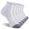 CS CELERSPORT 6 Pack Men's Ankle Socks with Cushion Athletic Running Socks, White, Shoe Size: 12-15 view 1