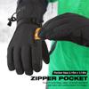 MCTi Waterproof Mens Ski Gloves Winter Warm 3M Thinsulate Snowboard Snowmobile Cold Weather Gloves Black Small view 4