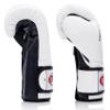 Fairtex Muay Thai Boxing Gloves BGV9 - Heavy Hitter Mexican Style Training & Sparring Gloves for Kick Boxing MMA K1 (White/Blue Piping, 14 oz) view 4