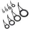 8pcs Single Leg Fishing Rod Guides Replacement, Ceramic Fishing Pole Rod Guide Rings, Casting Rod Eyes and Guides Eyelet Repair Kit Fishing Rod Repair Kit Fishing Guides Eyelets view 1
