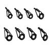 8pcs Fishing Rod Tip Repair Kit Rod Top Tips Replacement Fishing Rod Tips Stainless Steel Ceramic Ring Guide Tips view 1