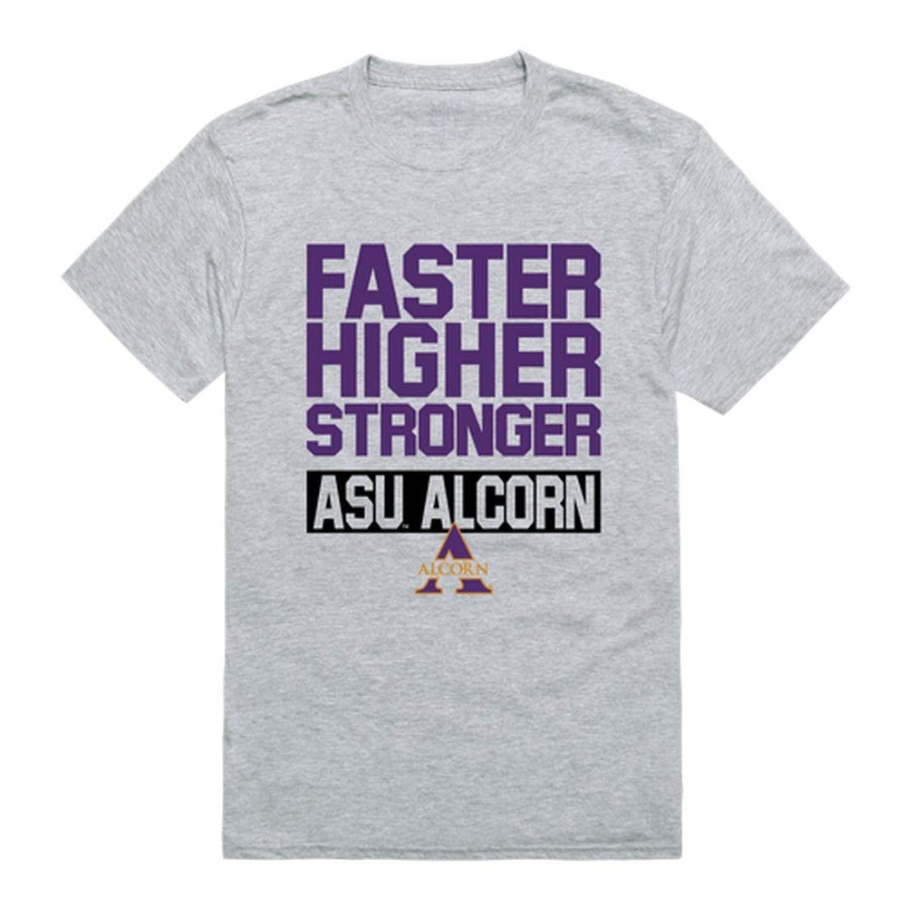 Alcorn State Braves NCAA Workout Tee Shirt - Heather Grey, Large
