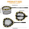 PLUSINNO Fishing Net Fish Floating Landing Net, Kayak Nets with Fixed Foldable Telescopic Pole Handle,Bass Trout Fishing Nets with Nylon Mesh for Pond Lake River,Fishing Gear Gifts for Men Orange 1.5M view 3