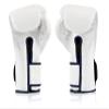 Fairtex Muay Thai Boxing Gloves BGV9 - Heavy Hitter Mexican Style Training & Sparring Gloves for Kick Boxing MMA K1 (White/Blue Piping, 12 oz) view 2