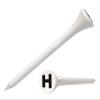 Clip Wipes Golf Tees  2  (100/Pack)  Custom TEECUP Imprint - Personalized Monogram Initial Letters (A-Z) (WHT-BLK-H) view 1