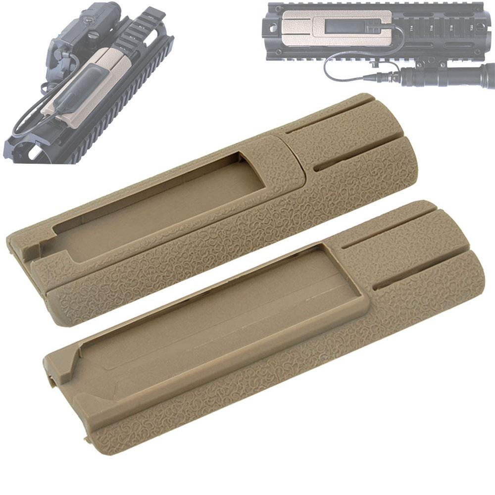 LThyzszb Tactical Light Pressure Switch Mount Plate Kit TD Scar Pocket Panel for 20mm Picatinny Rail Flashlight PEQ Remote Switch Accessories (Tan)