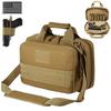 DBTAC Gun Range Bag XS | Tactical 1~2 Pistol Bag Firearm Shooting Case with Lockable Zipper for Handguns and Ammo (Brown) view 1