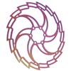 Keenso 160mm 180mm 203mm Disc Brake Rotor with 6 Bolts, Stainless Steel Electroplating Color Dazzling Disc Brake (180mm) view 3
