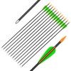 AICHROAD Practice Arrows 24 26 28Inch Targeting Arrow Shooting for Recurve Bows Compoundbow Youth Kids Beginner 24inch 12pcs view 1