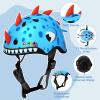 Toddler Bike Helmet - Kids Helmet for 2 Year Old Multi-Sport Protection with 11 Vents Toddler Helmets 2-4 Years Boys Girl - Lightweight Cute Dinosaur Kids Bike Helmet for Bicycle Scooter Roller Blue view 3