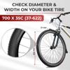 Fincci Pair 700x35c Tire 37-622 Foldable 60 TPI City Commuter Tires with Nylon Protection for Cycle Road Mountain MTB Hybrid Touring Electric Bike Bicycle - Pack of 2X 700 x 35c Tires Nave view 2