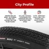 Fincci Pair 700x35c Tire 37-622 Foldable 60 TPI City Commuter Tires with Nylon Protection for Cycle Road Mountain MTB Hybrid Touring Electric Bike Bicycle - Pack of 2X 700 x 35c Tires Nave view 3