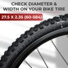 Fincci Maori 27.5 x 2.35 Bike Tires - Foldable Kevlar 27.5 Mountain Bike Tires with 1mm Nylon Puncture Resistant - Black 27.5" 60-584 Fast Rolling Tread for Electric, Folding, MTB Hybrid Bikes 60 TPI view 2