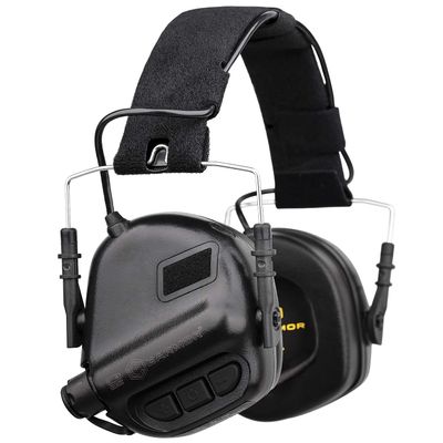 OPSMEN Electronic Shooting Earmuffs Ear Muffs Safety Tactical Sound Amplification Noise Canceling Hearing Protection 22 NRR M31-V2 Green Black