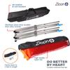 Zicon Portable Tennis Net,Stainless Steel Poles Badminton Net Set Adjustable Height Nylon Net with Carry Bag, for Kids Volleyball, Pickleball,Soccer, Indoor, Outdoor Court, Backyard, Beach, Driveway view 2