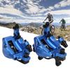 Enrilior Zoom Hb-100 Hydraulic Calipers Bicycle Disc Brake Set,HB-100 Bike Aluminium Alloy Disc Front Rear for Mountain Road Bicycle(Blue) view 3