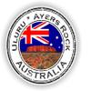 1x Uluru Ayers Rock Round Vinyl Waterproof Sticker - 30cm / 11.8inches view 1