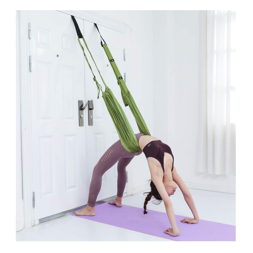 Leg Stretcher Strap, Stretching Equipment with Door Anchor Flexibility Trainer Backbend Assist for Dance Aerial Yoga Ballet Leg Stretching Exercise