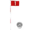 THIODOON Golf Flagstick 6ft Golf Flag and Cup for Yard Pro Detachable Golf Hole Cup and Flag for Driving Range Backyard Upgrade Anti-Rust Glass Fiber 5-Section Design with Connectors view 1
