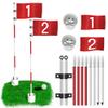 THIODOON Golf Flagstick 6ft Golf Flag and Cup for Yard Pro Detachable Golf Hole Cup and Flag for Driving Range Backyard Upgrade Anti-Rust Glass Fiber 5-Section Design with Connectors (Premium Flagstick Set -2 Pack) view 1