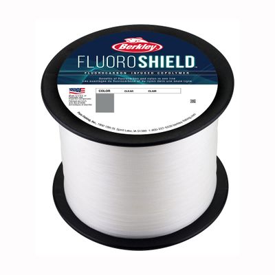 Berkley FluoroShield, Clear, 25lb | 11.3kg, 3000yd | 2743m Fishing Line, Suitable for Freshwater Environments