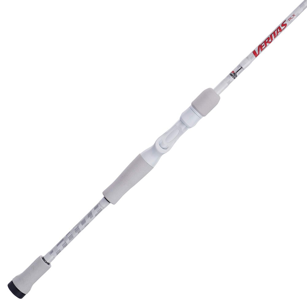 Abu Garcia 69 Veritas Casting Fishing Rod, 1-Piece Rod, 12-20lb Line Rating, Medium Heavy Rod Power, Fast Action, 1/4-1 oz. Lure Rating, White