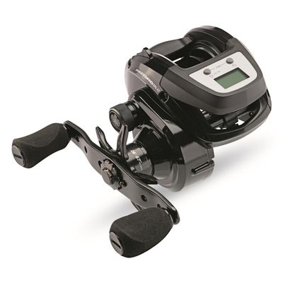 Abu Garcia Max Digital Line Counter Low Profile Baitcast Reel, Size 50LP (1498728), Carbon Fiber Star Drag, Max of 20lb | 9.0kg, Durable, Lightweight and Strong,Black