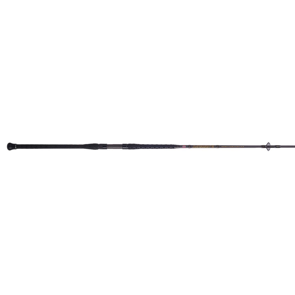 PENN Battalion II 8 Surf Spinning Rod; Two Piece Fishing Rod, 12-20lb Line Rating, Medium Rod Power, Moderate Fast Action, 3/4-3 oz. Lure Rating, Black/Gold