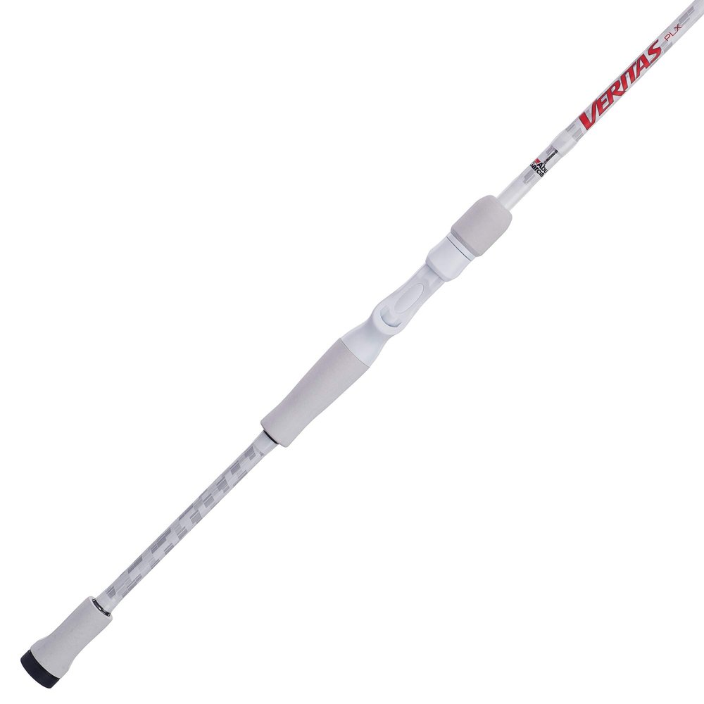 Abu Garcia 76 Veritas Casting Fishing Rod, 1-Piece Rod, 12-25lb Line Rating, Heavy Rod Power, Fast Action, 3/8-1 1/2 oz. Lure Rating, White
