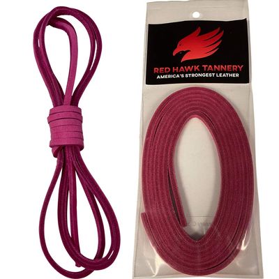 Red Hawk Tannery Glove Lace 3/16x72  Baseball & Softball Glove Lace Pack for Glove Relacing  32 Colors Pro Durability Leather Lacing (HOT PINK)