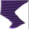 Jefferies Socks Girl's Striped Tights 1 Pack, Purple/Black, 10-14 Years view 1