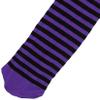 Jefferies Socks Girl's Striped Tights 1 Pack, Purple/Black, 10-14 Years view 2