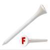 Clip Wipes Logo Golf Tees  2  (100/Pack)  Custom TEECUP Imprint - Personalized Monogram Initial Letters (A-Z) (WHT-RED-F) view 1