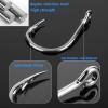 60PCS/Box DERKERL Fishing Hooks, Extra Strong Fish Hooks Stainless Steel Fishing Hooks 6 Sizes: 4/0 5/0 6/0 7/0 8/0 9/0# view 4