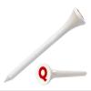 Clip Wipes Logo Golf Tees  2  (100/Pack)  Custom TEECUP Imprint - Personalized Monogram Initial Letters (A-Z) (WHT-RED-Q) view 1