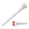 Clip Wipes Logo Golf Tees  2  (100/Pack)  Custom TEECUP Imprint - Personalized Monogram Initial Letters (A-Z) (WHT-RED-Z) view 1