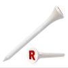 Clip Wipes Logo Golf Tees  2  (100/Pack)  Custom TEECUP Imprint - Personalized Monogram Initial Letters (A-Z) (WHT-RED-R) view 1