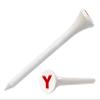 Clip Wipes Logo Golf Tees  2  (100/Pack)  Custom TEECUP Imprint - Personalized Monogram Initial Letters (A-Z) (WHT-RED-Y) view 1