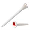 Clip Wipes Logo Golf Tees  2  (100/Pack)  Custom TEECUP Imprint - Personalized Monogram Initial Letters (A-Z) (WHT-RED-A) view 1