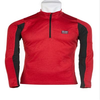 Farm Blue Mens Workout Zip Pullover-First Responders American Flag Logo (BLK-XL)