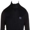 Farm Blue Mens Workout Zip Pullover-Thin Blue Line American Flag Logo (BLK-3XL) view 3