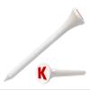 Clip Wipes Logo Golf Tees  2  (100/Pack)  Custom TEECUP Imprint - Personalized Monogram Initial Letters (A-Z) (WHT-RED-K) view 1