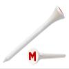 Clip Wipes Logo Golf Tees  2  (100/Pack)  Custom TEECUP Imprint - Personalized Monogram Initial Letters (A-Z) (WHT-RED-M) view 1