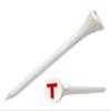 Clip Wipes Logo Golf Tees  2  (100/Pack)  Custom TEECUP Imprint - Personalized Monogram Initial Letters (A-Z) (WHT-RED-T) view 1