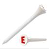 Clip Wipes Logo Golf Tees  2  (100/Pack)  Custom TEECUP Imprint - Personalized Monogram Initial Letters (A-Z) (WHT-RED-E) view 1